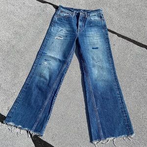 Madewell Denim Jeans - Wide Leg Crop Fit  size 26